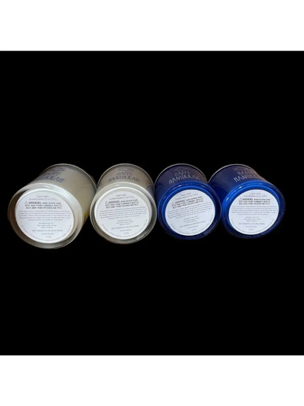 Rae Dunn Hanukkah Sugar Cookie Scented Candle Lot of 4 - 10.5 oz Each New - Picture 2 of 7